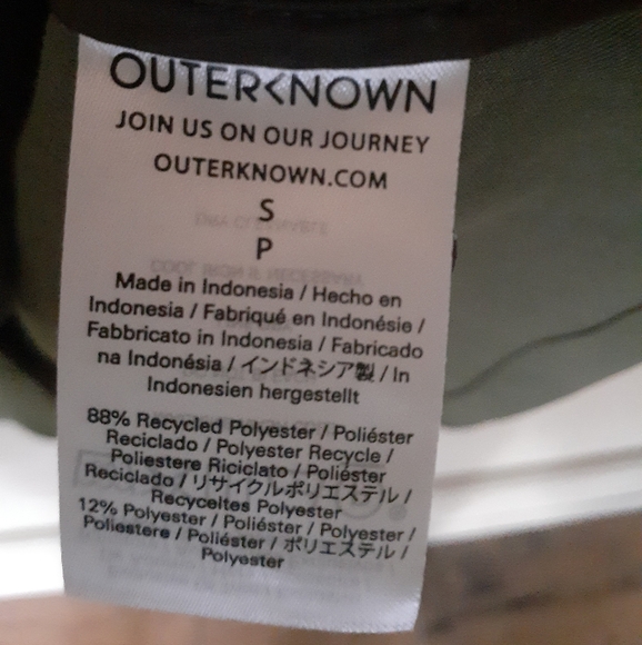 Outerknown Women's Baker Trench Coat Olive Green Size Small - Picture 10 of 11